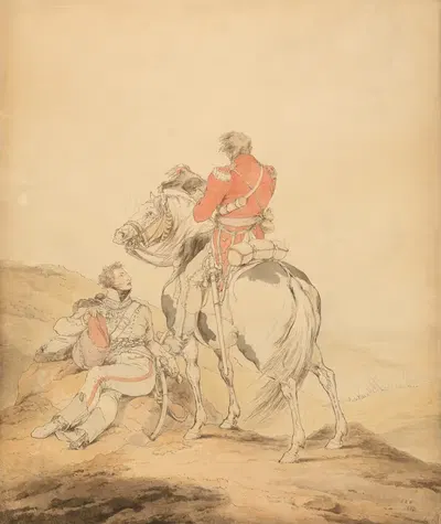 Британский офицер штаба и офицер гусар by Сэр Роберт Керр Портер, 1810 — digital art print download