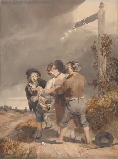 Грабеж рыночной девушки by Томас Хипи, 1807 — digital art print download