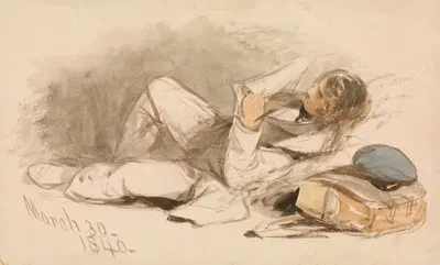 Человек, отдыхающий by Томас Майлс Ричардсон младший, 1840 — digital art print download