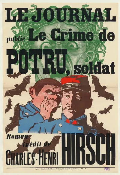 Le Journal publie le Crime de Potru, soldat, roman inédit de Charles-Henri Hirsch by Имп. Поль Дюпон, 1909 — digital art…