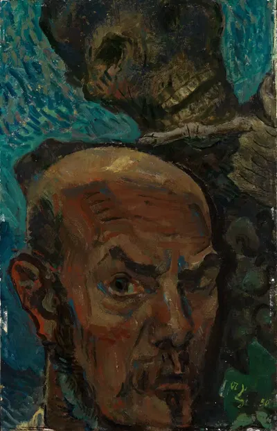 Автопортрет со смертью by Адольф Хильденбранд, 1930 — digital art print download
