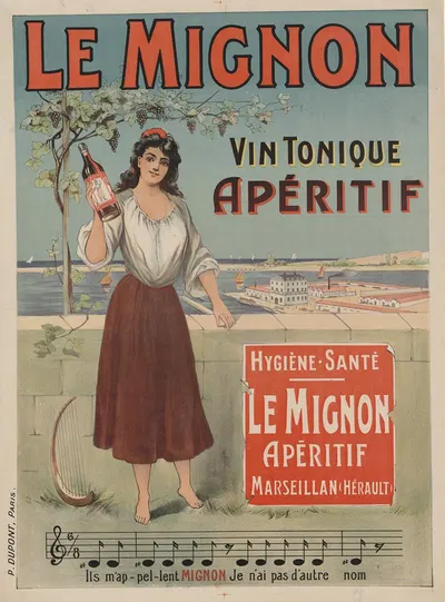 Le Mignon, vin tonique apéritif. Marseillan (Hérault) by Имп. Поль Дюпон, 1890 — digital art print download