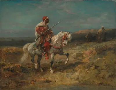 Арабский всадник на страже by Адольф Шрайер — digital art print download