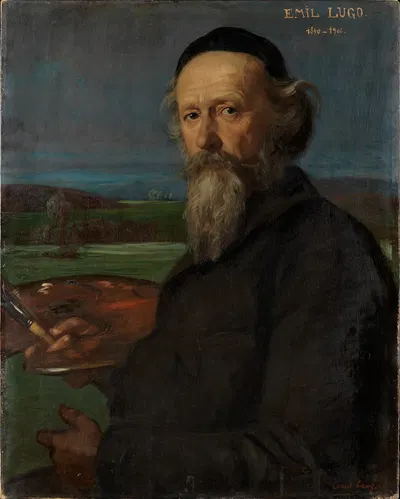 Портрет художника Эмиля Луго by Альберт Ланг, 1897 — digital art print download