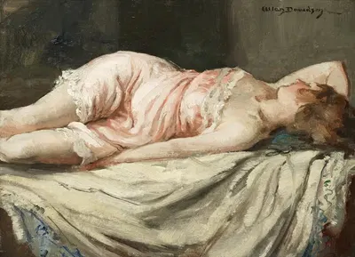 Reclining model by Allan Douglas Davidson — digital art print download