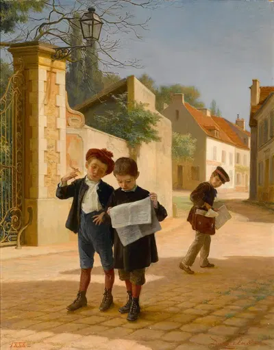 Шалости школьников by Андре Анри Даржелас, 1888 — digital art print download