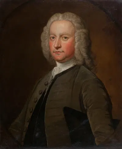 Portrait of a man in a lace cravat by Bartholomew Dandridge — digital art print download