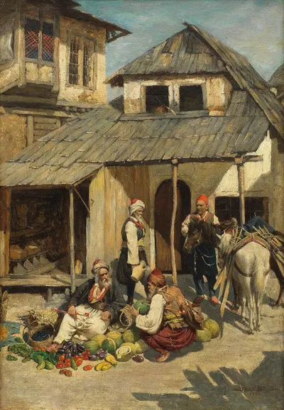 Продавец фруктов by Даниэль Исраэль, 1886 — digital art print download