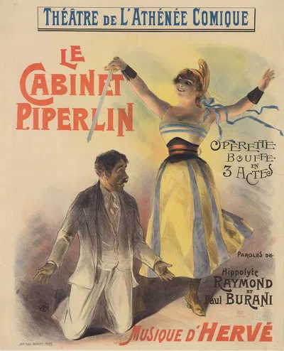 Théâtre de l'Athénée-Comique. Le cabinet Piperlin by Имп. Поль Дюпон, 1897 — digital art print download