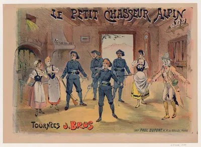 Tournées J. Brus. 'Le Petit chasseur alpin' by Имп. Поль Дюпон, 1894 — digital art print download