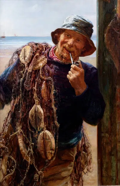 The fisherman by Frederick Morgan — digital art print download