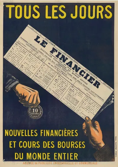 Tous les jours 'Le Financier' nouvelles financières et cours des bourses du monde entier by Имп. Поль Дюпон, 1900 — digital…