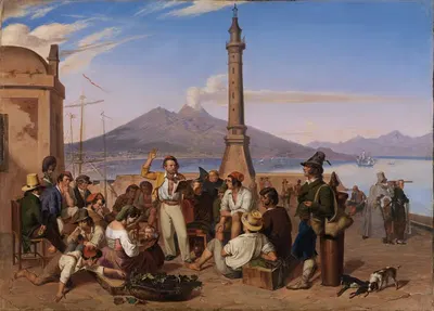 Импровизатор на моле в Неаполе by Фридрих Мосбруггер, 1830 — digital art print download