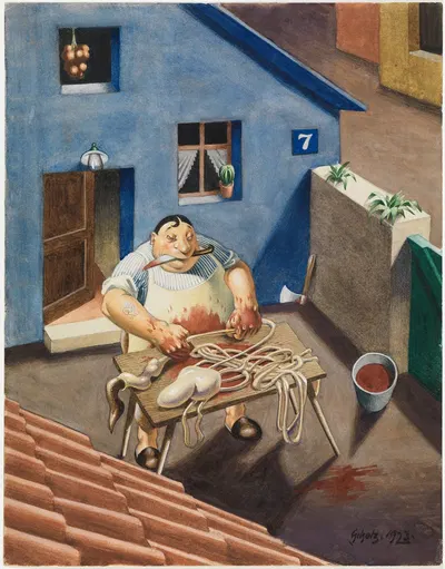 Мясник by Георг Шольц, 1923 — digital art print download