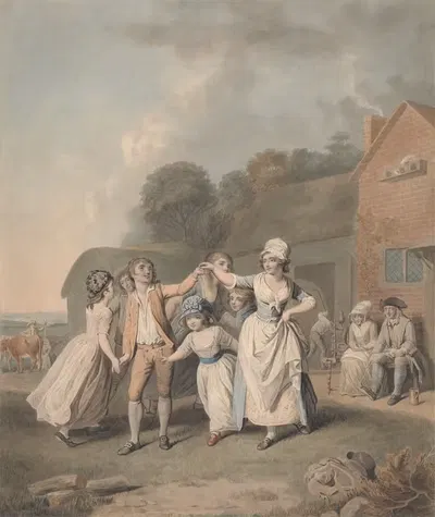 Дети танцуют by Джордж Таунли Стуббс, 1798 — digital art print download