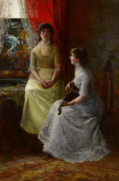 Разговор by Гамильтон Гамильтон, 1883 — digital art print download