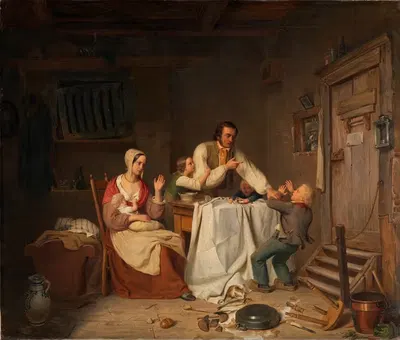 Прерванный обед by Генрих фон Рустиге, 1838 — digital art print download