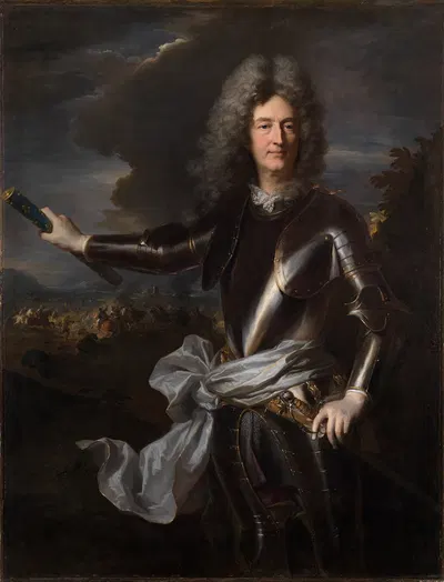 Portrait of Marshal Charles-Auguste de Matignon by Hyacinthe Rigaud — digital art print download