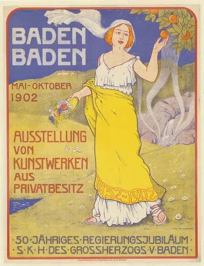 Baden Baden Mai-Oktober 1902. Ausstellung von Kunstwerken aus Privatbesitz by Иво Пухонни, 1902 — digital art print download