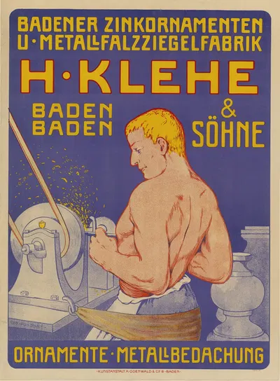 Badener Zinkornamenten u – Metallfalzziegelfabrik. H. Klehe & Söhne by Иво Пухонни, 1902 — digital art print download