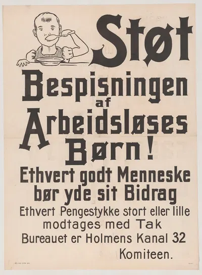 Stot Bespisningen af Arbeidsloses Born ! by Хр. Дж. Като, 1895-1900 — digital art print download