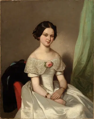 Портрет фрейлины Паулины фон Штеттерн by Иоганн Грунд, 1850 — digital art print download