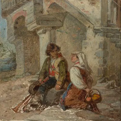 Итальянская пара by Иоганн Грунд — digital art print download