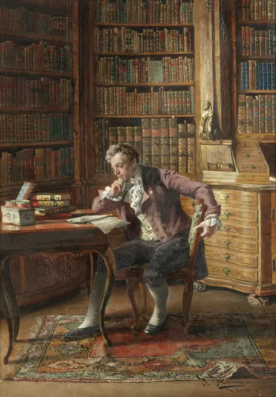 The library by Johann Hamza — digital art print download