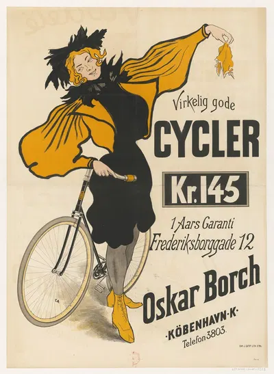 Virkelig gode cycler. Kr. 145 by Хр. Дж. Като, 1896 — digital art print download