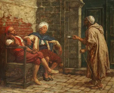 Попрошайничество by Джон Эван Ходгсон, 1877 — digital art print download
