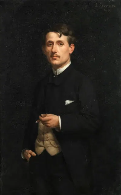 Portrait of a gentleman by Jules Marie Sevestre — digital art print download