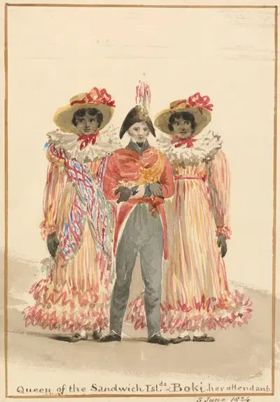 Группа с Островов Сэндвич by Джулия Свинберн, 1824 — digital art print download