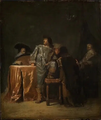 Играющие музыканты by Леонар Брамер, 1633 — digital art print download