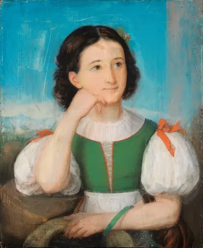 Портрет девушки by Мари Элленридер, 1810 — digital art print download