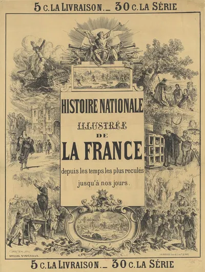 Histoire nationale illustrée de la France by J. Gerlier, 1876 — digital art print download