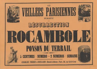 Les Veillées parisiennes publient la Résurrection de Rocambole by J. Gerlier, 1866 — digital art print download