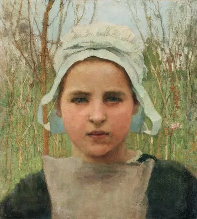 Мари, крестьянская девушка из Кимперле by Сэр Джордж Клаусен, 1882 — digital art print download