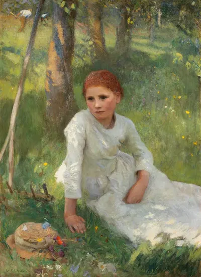 Полдень на сене by Сэр Джордж Клаусен, 1897-1898 — digital art print download