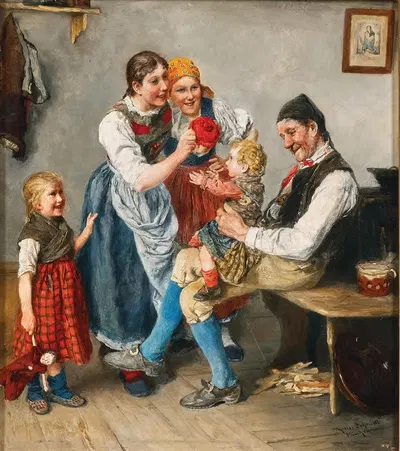 Любимец дедушки by Теодор Шмидт — digital art print download