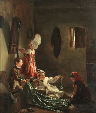 Raiding the wardrobe by Thomas Webster — digital art print download