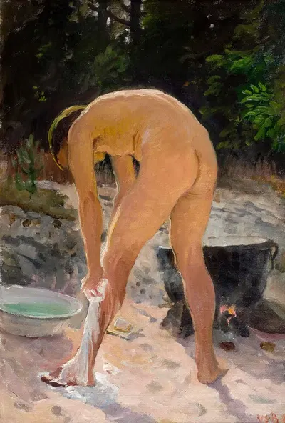 Утреннее умывание by Венни Солдан-Брофельдт, 1917 — digital art print download
