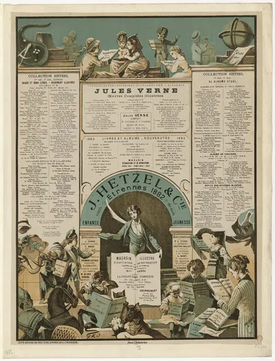 J. Hetzel & C.ie affiche Étrennes 1882 by Jean Geoffroy, 1881 — digital art print download