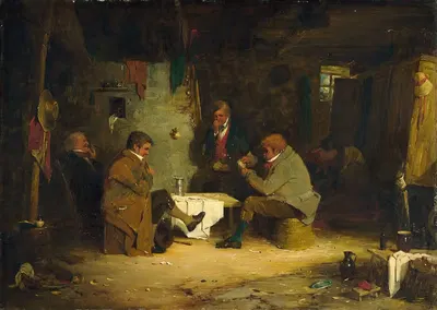 A Whist Party by Erskine Nicol, 1854 — digital art print download