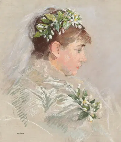 Невеста (Жанна Гонсалес) by Ева Гонсалес, 1879 — digital art print download