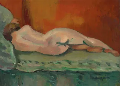 Ню, лежащая спиной by Анри Мангин, 1903 — digital art print download