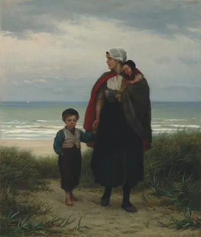 Отправляясь в море, прощание с отцом by Филип Садэ, 1889 — digital art print download