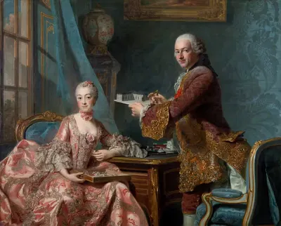 Двойной портрет by Александр Рослин, 1754 — digital art print download