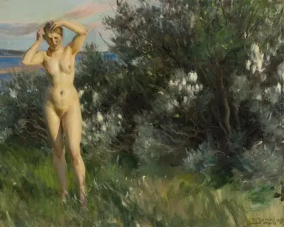 By Lake Siljan by Anders Zorn, 1905 — digital art print download