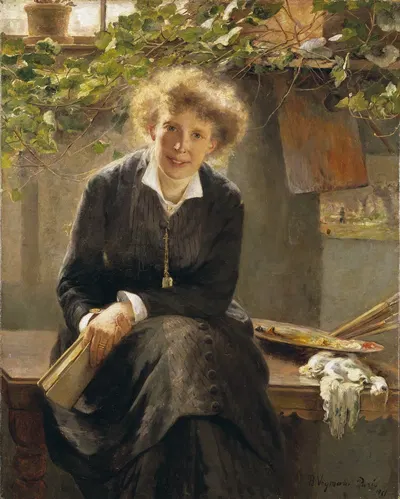 Художница Жанна Бок by Берта Вегманн, 1881 — digital art print download