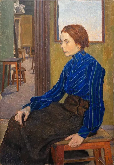Девушка в синем by Карл Вильгельмсон, 1904 — digital art print download